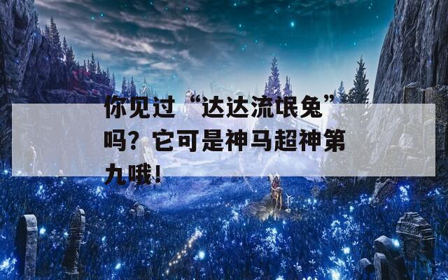 你见过“达达流氓兔”吗？它可是神马超神第九哦！  第1张