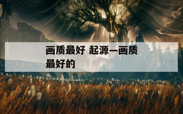 画质最好 起源—画质最好的