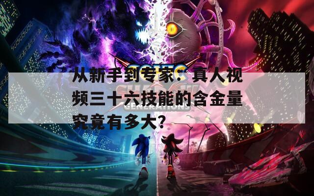 从新手到专家：真人视频三十六技能的含金量究竟有多大？