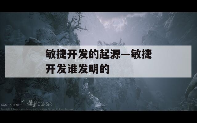 敏捷开发的起源—敏捷开发谁发明的  第1张