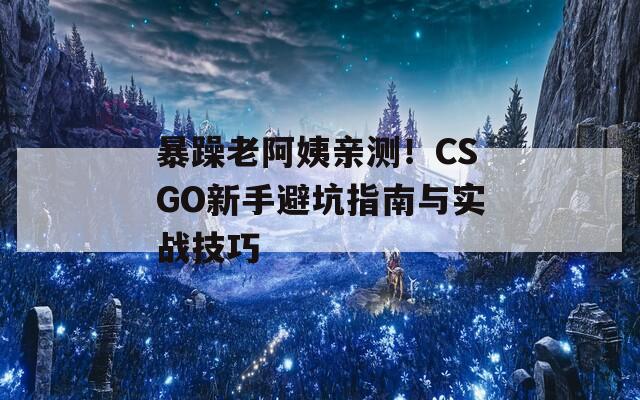 暴躁老阿姨亲测！CSGO新手避坑指南与实战技巧