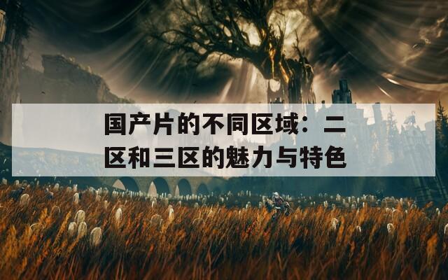国产片的不同区域：二区和三区的魅力与特色