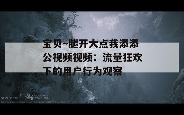 宝贝～腿开大点我添添公视频视频：流量狂欢下的用户行为观察  第1张