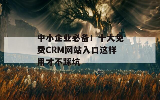 中小企业必备！十大免费CRM网站入口这样用才不踩坑